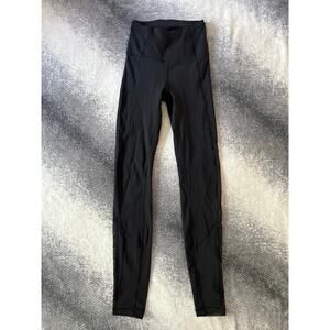 Lululemon Body Con Tight Black Full Length Leggings Size 2 Yoga Outdoors